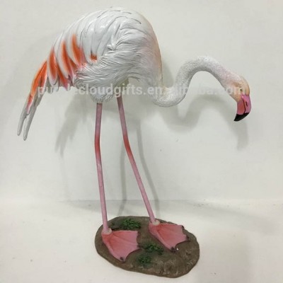 wholesale handmade polyresin animal flamingo figurine for home & garden decoration