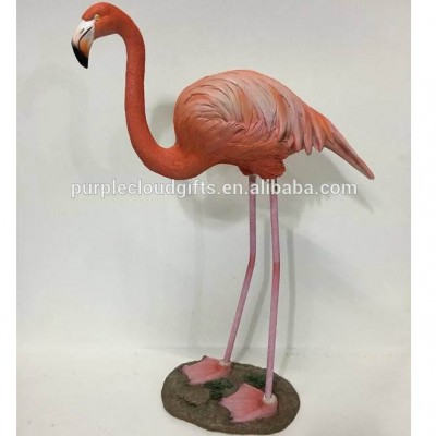 wholesale handmade polyresin animal flamingo figurine for home & garden decoration