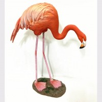 Polyresin animal flamingo figurine for home & garden decoration