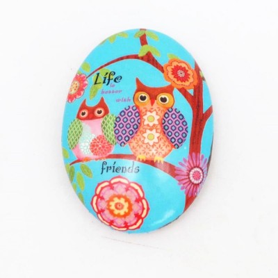 Custom owl on tree style 3D resin fridge magnet